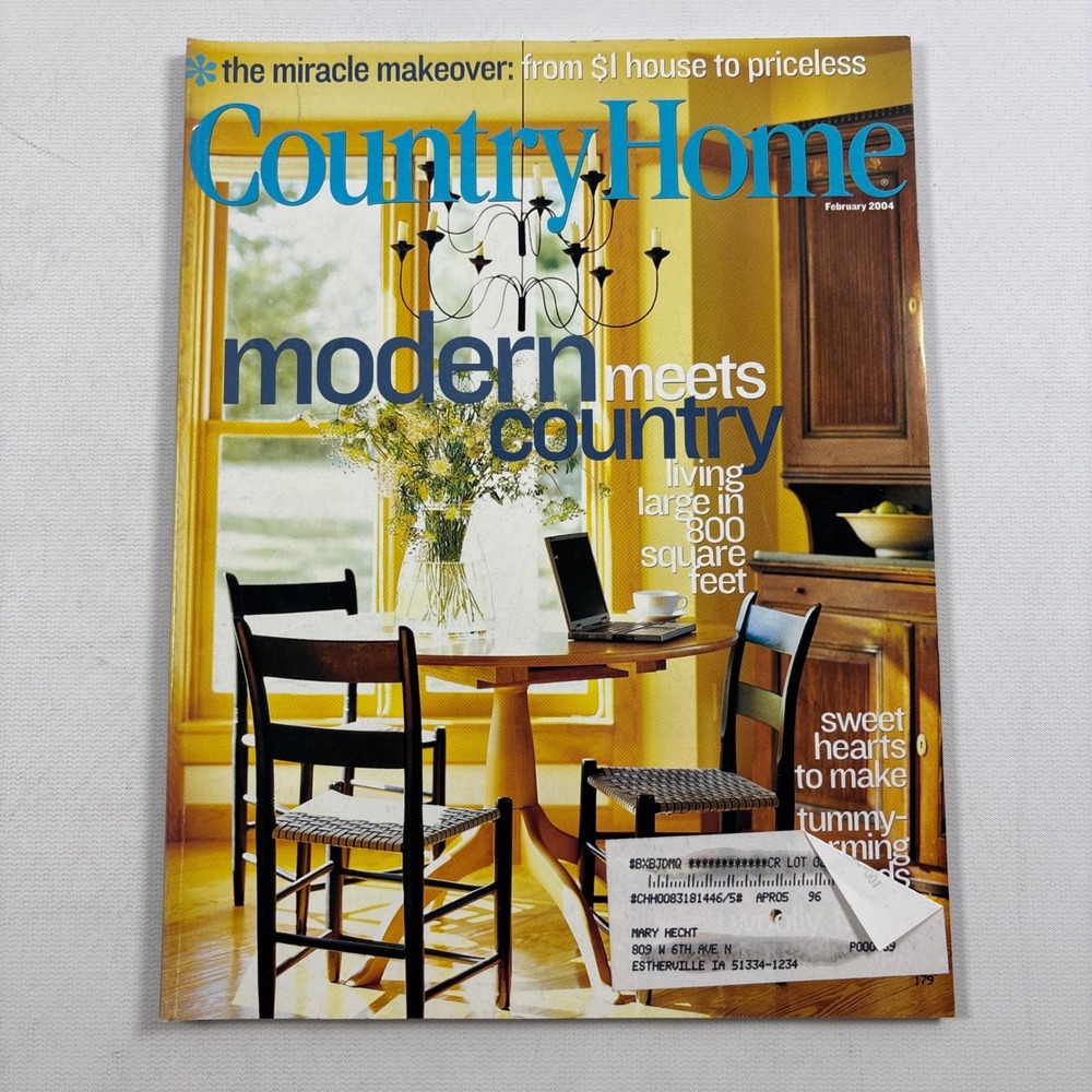 Country Home Magazine February 2004 Modern Meets Country Decorating Vintage